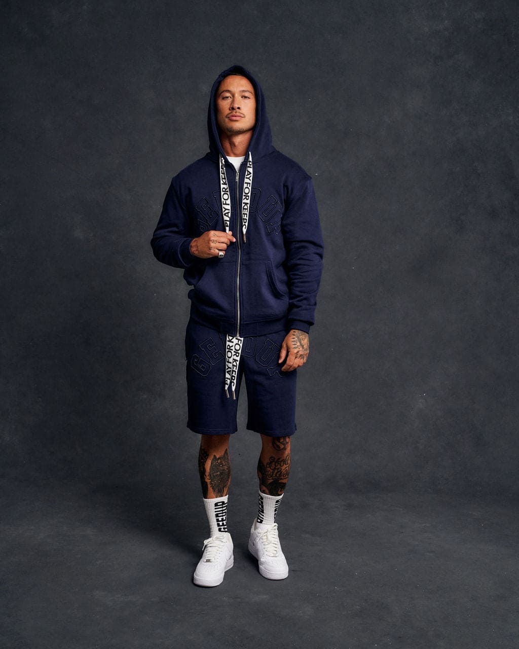 PFK Laced Zip Jacket Navy