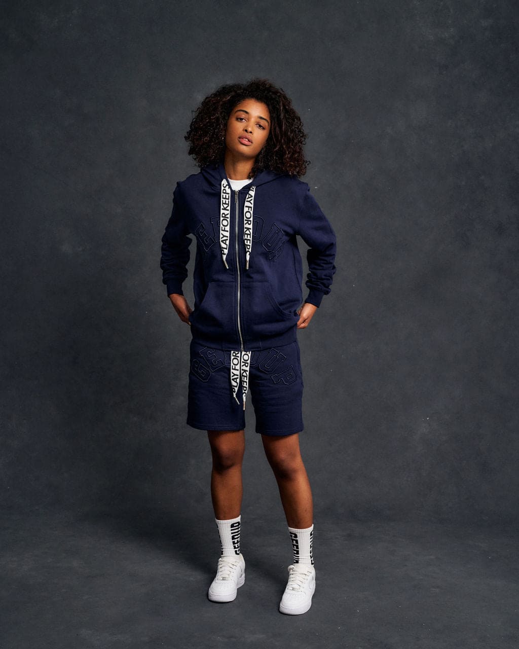 PFK Laced Zip Jacket Navy