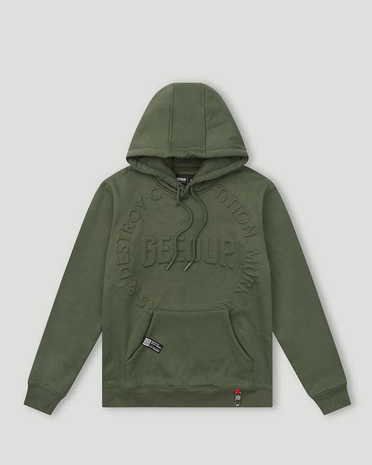 O/S Emblem Emboss Hoody Military Green